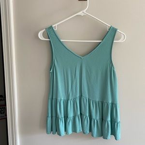 NWOT Loft ruffle peplum tank
